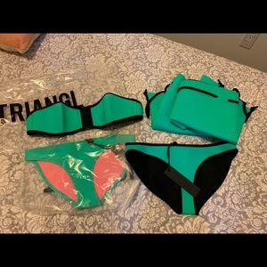 Teal Triangl Swimwear set- unworn with tags on!